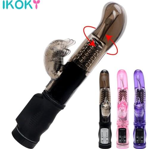 Rotate Dildos Anal Plug Rabbit Vibrators for Women Clitoris Vagina Butt Massage Sex Toys Adult Erotic Machine Female Sextoy Shop