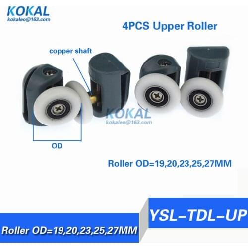 [YSL-TDL-UP]Free Shipping 4pcs UPPER ROLLER home Bathroom Replacement Parts Rollers / Runners / Wheels Shower Door pulley