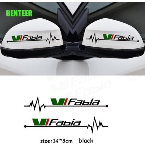 2pcs fabia rearview mirror sticker for skoda fabia