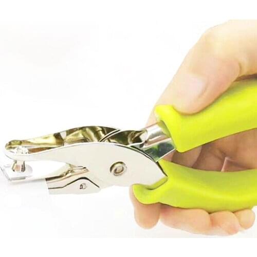 2Pcs/Pack 3/6MM Single Hole Metal Hand-held Paper Punch Pliers With Leather Cover for DIY Craft Paper Office School Supplies