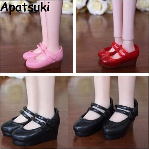 3pair/lot Fashion Shoes For Blythe Dolls 1/6 Plastic Wedge Heel Shoes For Licca Dollhouse Doll Shoes For 1/6 Doll Accessories