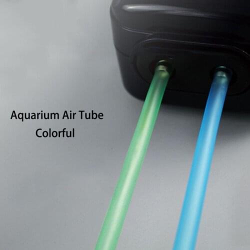 4*6mm Colorful Aquarium Air Tube Aquarium Oxygen Pump Hose Air Bubble Stone Aquarium Fish Tank Pond Pump Tubes Accessrioes