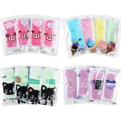 5Pcs/set Summer Physical Cooling Ice Cold Cooling Pads Sunstroke Stickers Refreshing And Anti-sleepy Ice Patch Paper