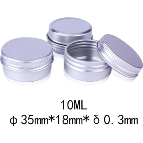 50pcs 10g Aluminum Jars Silver Aluminum Cream Jars, 10ml Empty Cosmetic Face Care Eye Cream Lip Balm Gloss Packaging