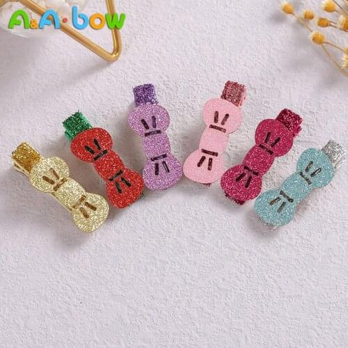 6pcs/lot Lovely Printed Bow Hair Clips Women Hair Accessories 5cm Hairpins for Baby Girl Gifts Headwear Kids Hairgrips
