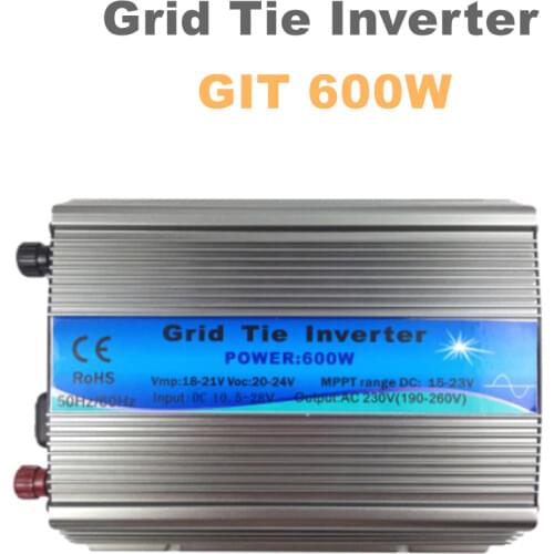 600W On Grid Tie Inverter MPPT Function 11-32V DC 110V 220V AC Output Pure Sine Wave for Solar Panel System