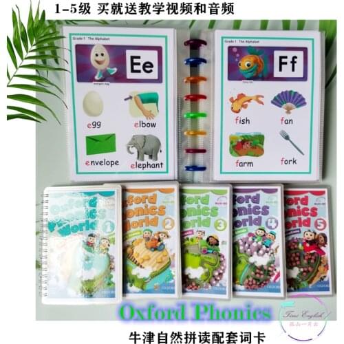 A5 Oxford Phonics Oxford Natural phonics matching cards English vocabulary teaching aid card set