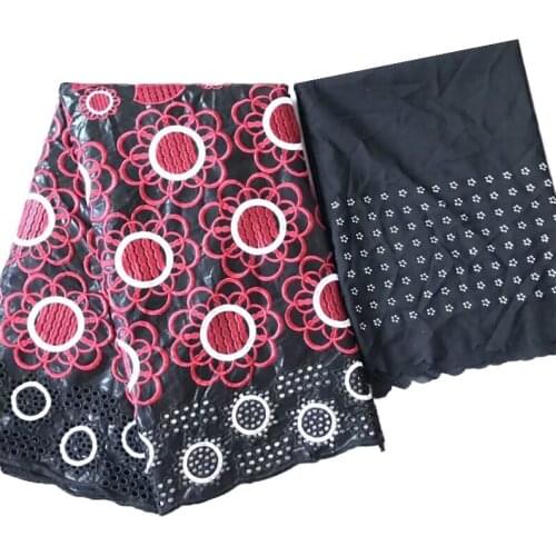 Tissu Africain Broderie Coton Bazin Riche Fabrics Austria Ankara Dress Fabric Dubai Bridal Lace Patchwork Material 5+2 yards/lot