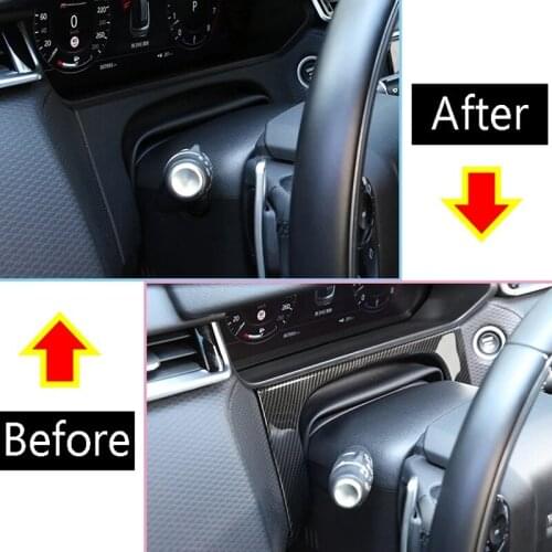 Car Accessories for Land Rover Range Rover VELAR 2017-2020 Carbon Fiber Texture Dashboard Decoration Frame Cover Trim