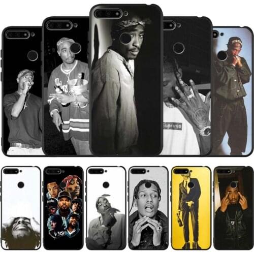 Rapper 2pac singer Tupac black Silicone Phone Case For honor 30 20 Pro 8 8X 9 10 20 Lite Mate 10 20 30 Lite Pro cover