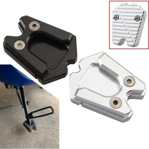Black/Silver Motor Accessories Side Kickstand Stand Extension Support Plate Pad For Vespa GTS 300 GTV 3Vie Sprint LX Scooters