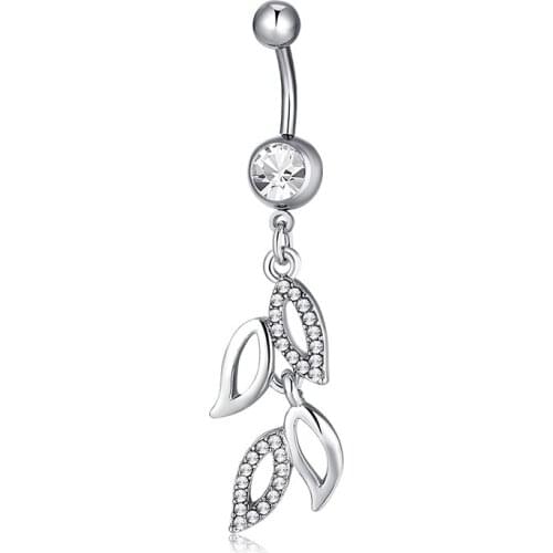 Hot Fashion Sexy Piercing Navel Nail Body Jewelry Medical Stainless Animal Pendant Crystal Belly Button Rings for Women Gifts