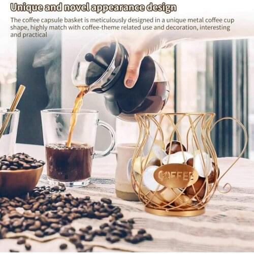 Hot Coffee Capsule Pod Storage Basket Countertop Kitchen Storage Holder for Tassimo Nespresso Dolce-Gusto
