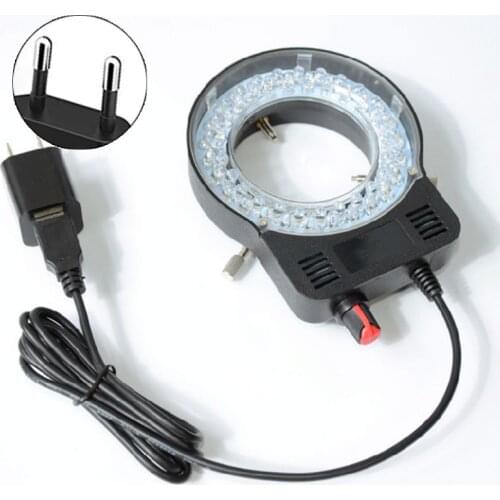 Microscope Lamp Single Cylinder Binocular Stereo Microscope RingIntegrated LED Ring Source Brightness Adjustable Spotlight USB