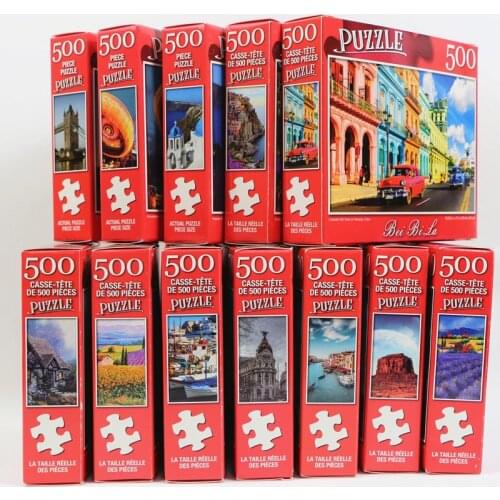 Hot 500 Pieces MINI Jigsaw Puzzles Educational Toys Educational Puzzle Toy For Kids Christmas Halloween Gift Puzzles Dropshipp