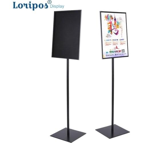 Metal Black Floor Menu Stands Single sided Billboard Shopping Mall Restaurant Door Banner Landing Stand Advertising Poster Frame