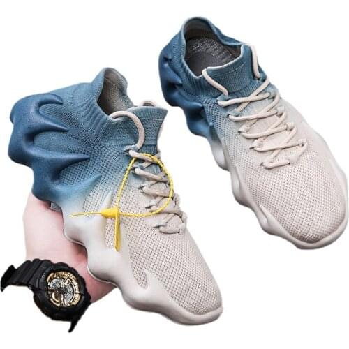 A87 New Type Mens Shoes Four Seasons Net Gauze Net Surface Contrast Color Comfortable Breathable High Quality Mens CasualShoes