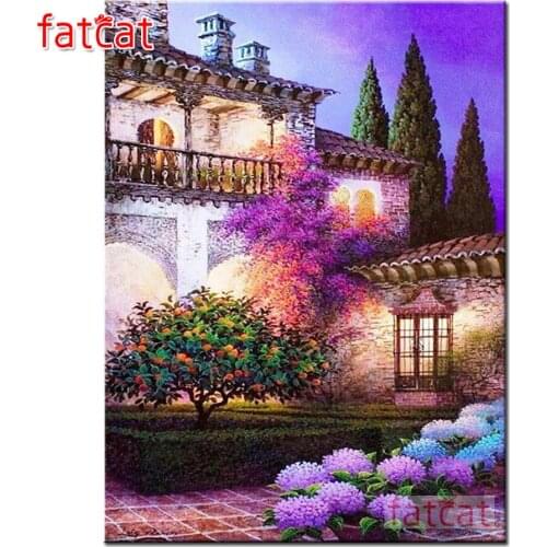 FATCAT Home garden scenery 5d diy diamond painting full square round drill diamond embroidery kits art home decoration AE2809