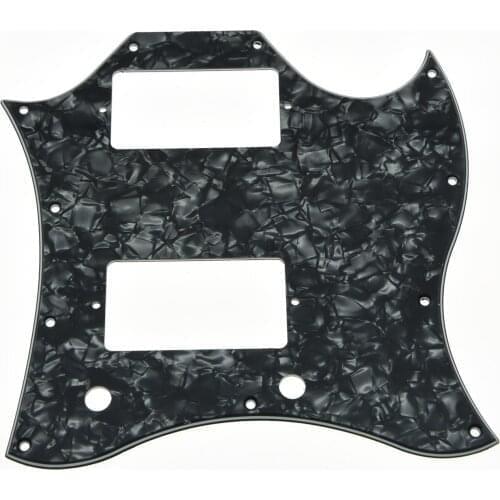 SG Standard Full Face Guitar Pickguard Scratch Plate Black Pearl 3 Ply w/ Screws