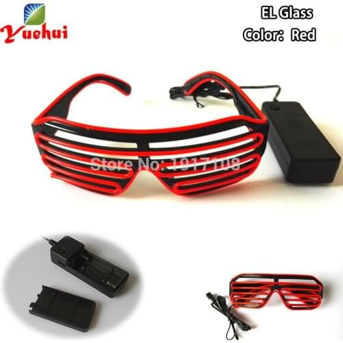 10 Color Popular Luminous Sound active LED shutter Glasses Trendy Halloween props for Dance,Party decoration toys gift glasses