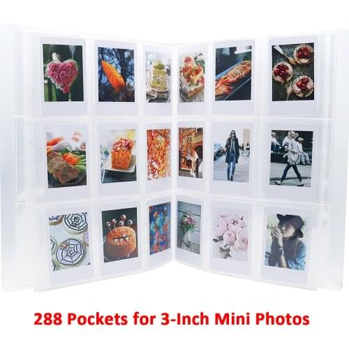 Clear 288 Pockets Photo Film Album Storage Book For FujiFilm Instax Mini 11 8 9 7s 50 90 Mini Film 3 Inch Photo Paper Card