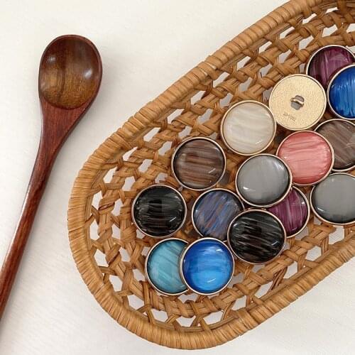 10pcs/lot Metal Sewing for Needlework Shank Buttons for Coat Clothing Decorative Diy Manualidades Accessories Resin Button