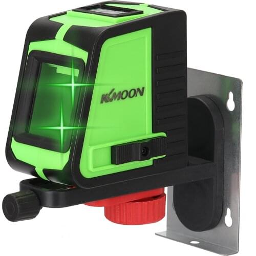 KKmoon 2 Lines Laser Level Self-Levelling Laser Level Instrument Sound Alarm Function Green Beam Laser Horizontal Vertical Lines