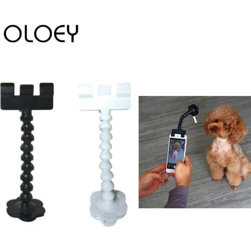 Pet Selfie Stick for Dog Cat Pet Selfie Stick for iPhone Samsung Smartphone Tablet Black/White Pet Selfie Camera Stand & Clip