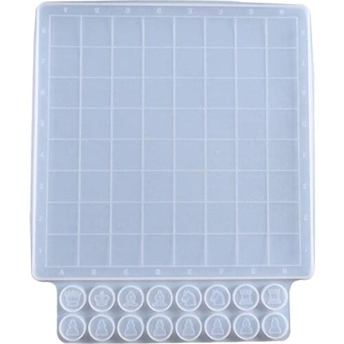 Chess Board Resin Mold Set for DIY Family Board Games Resin Crafts Making