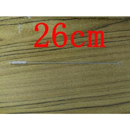 500pcs/lot Free Shipping 26cm x0.6cm Stainless steel Brush straw cleaning brush pipe cleaner brush