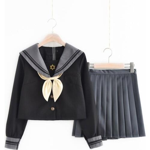 2020 new High end JK Japanese School sailor uniform fashion school class suit Girl student school uniforms for Cosplay