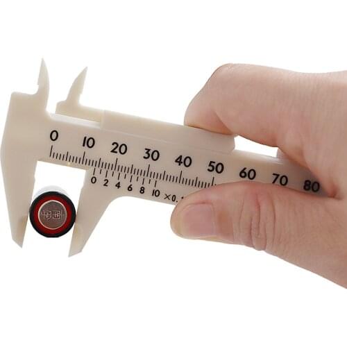 Genuine Plastic Vernier Calipers 0-80/150mm Reusable Double Scale Sliding Gauge Jewelry Jade Walnut Student Calipers