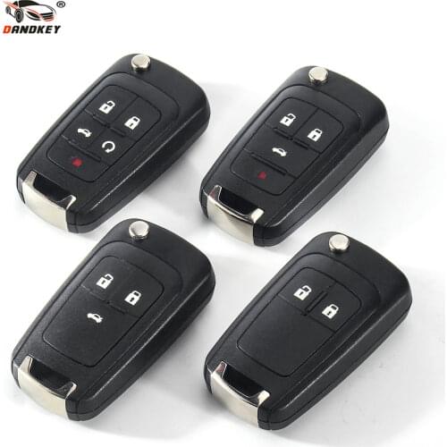 DANDKEY 3 Buttons Remote Flip Folding Key Shell Cover Case For Chevrolet Camaro/Cruze/Equinox/Impala/Malibu/Sonic