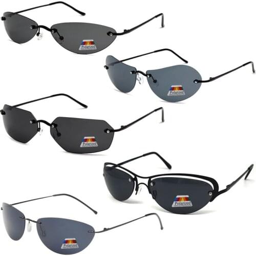 Matrix Neo Style Polarized Sunglasses Ultralight Rimless Men Driving Brand Design Sun Glasses UV 400 Outdoor Sports Sun Eyewear