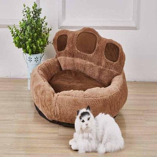 Pet Dog Cat Warm Bed Dog Bed Soft Pet Nest Cute Paw Kennel Bed House Nest Washable for Small Dog Pet Bed