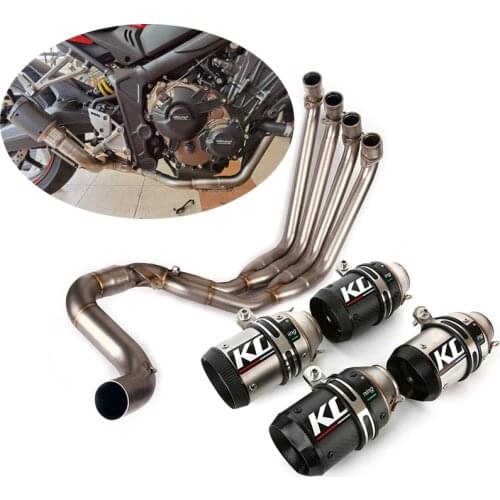 For Honda CBR650R CBR650F CB650R CB650F 2014-2018 Exhaust System Motorcycle Header Middle Pipe 51mm Muffler Escape No DB Killer