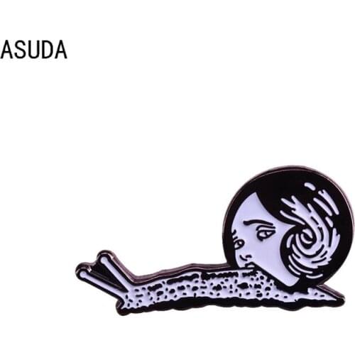 Japanese Horror Eyeball Badge Uzumaki Junji Ito lapel Brooch Men women fashion jewelry gifts anime movie novel bag badge