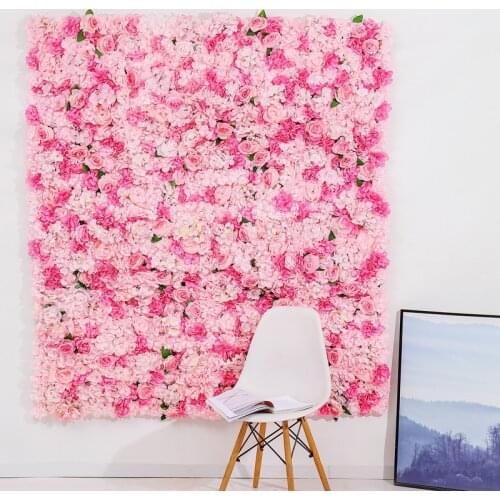 40x60cm Silk Rose Champagne Artificial Flower DIY Wedding Decoration Flower Wall Panels Romantic Wedding Backdrop Decor