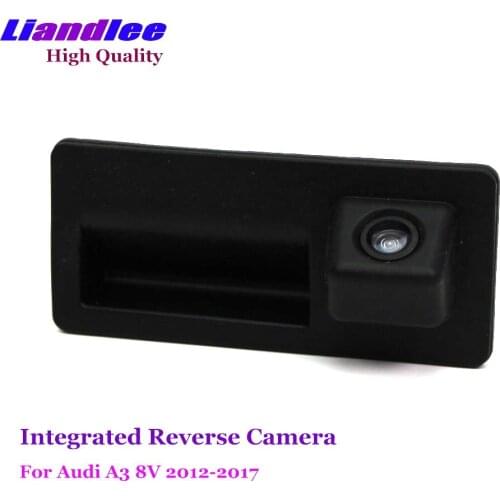 Car Rearview Reverse Camera For Audi A7 A3 Hatchback 2003-2017 HD CCD Rear View Backup Parking Camera Integrated Trunk Handle