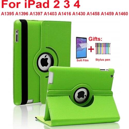 Case For iPad 2 3 4 Cover Auto Sleep Cover for Apple ipad 2 3 4 Release 360 Degree Rotating Case Model A1458 1459 A1460 A1430