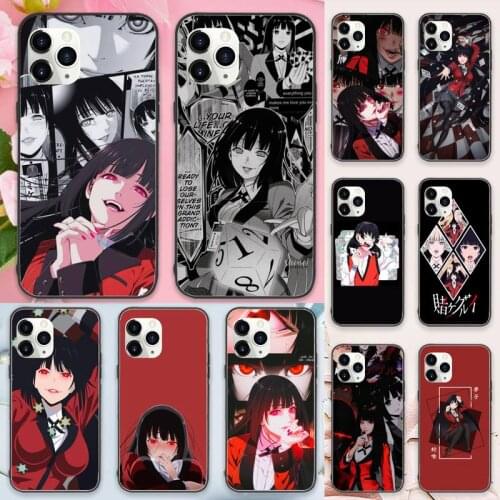 Crazy Excitement Manga Kakegurui anime Phone Case for iPhone 11 12 pro XS MAX 8 7 6 6S Plus X 5S SE 2020 XR Luxury brand shell