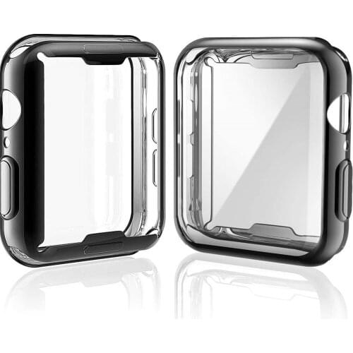 2 Pack Case for Apple Watch Series 5 / Series 4 Screen Protector 40mm 44mm iWatch Full Protective Cases TPU HD Ultra-Thin Cover