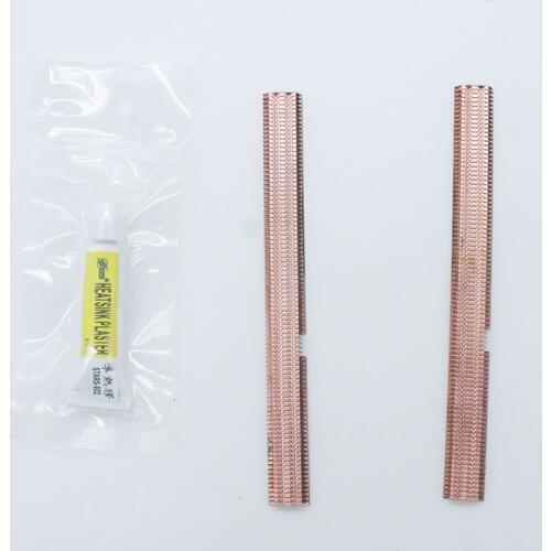 2pcs 112*11*3mm Memory fin Memory chip radiator Memory cooling fins red copper fins With heat vent hole fins+Thermal adhesive