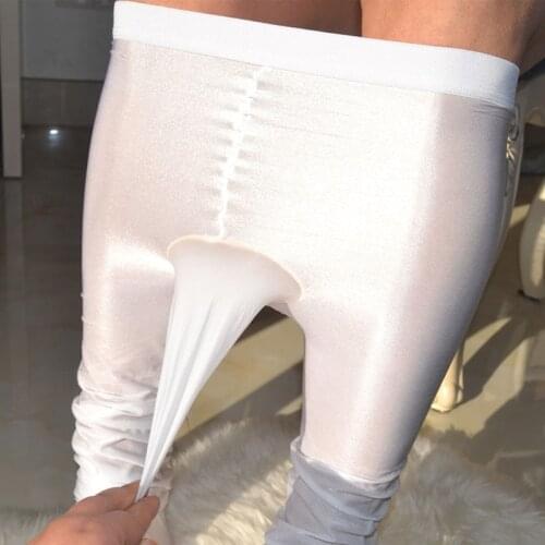 Sexy Men Stocking 70D Glossy Penis Sheath Cock Pouch Pantyhose Tights Hosiery Stockings Male Gay Sissy Erotic Underwear