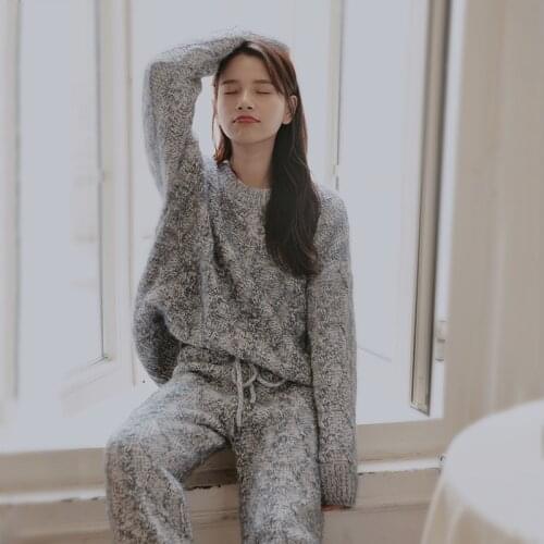 Efioly Women's Knitted Pajamas