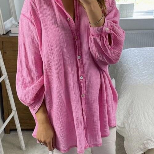 Elegant Pink Stand Collar Shirt Female 2021 Flare Sleeve Blouse Woman Autumn Casual Button Up Shirt Black Top Clothes SS1111