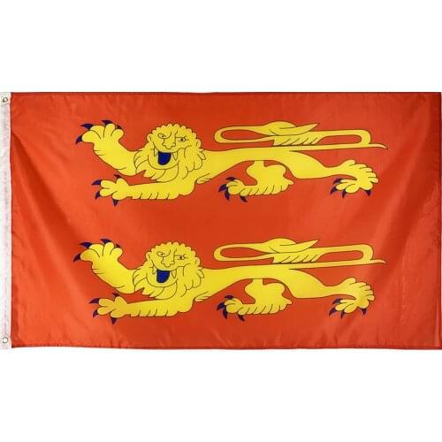 Flagnshow France Basse Normandie Flag 150X90cm (3x5FT) 120g 100D Polyester Double Stitched High Quality Banner Free Shipping