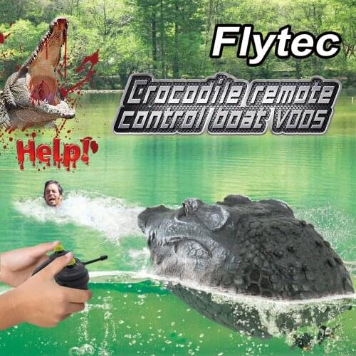 Flytec V005/V002 RC Boat 2.4G Simulation Crocodile Head Spoof Jokes Interesting Prank Toys Halloween Party Scary Toys for adult