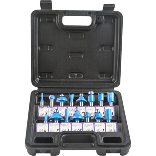 15 Pcs/Set Woodworking Milling Cutters Shank Carbide Router Bit for Wood Cutter Engraving Cutting Tools Gadget Accessories