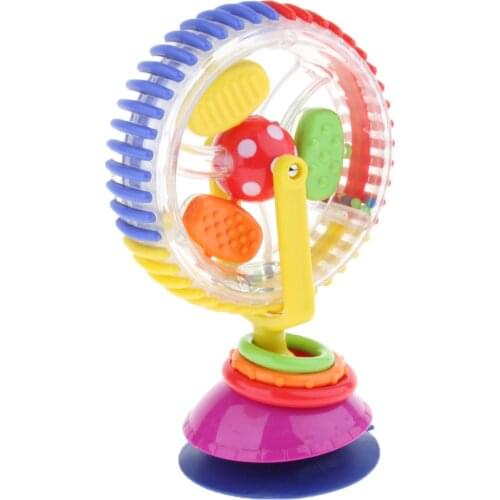 Plastic Spinning Ferris Wheel Windmill Toy for Baby and Infant, Suction Cup Design, Suitable for Stroller, Desk Chair Playing